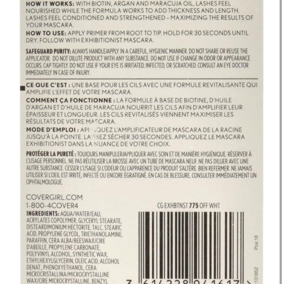 COVERGIRL-Exhibitionist-Mascara Primer-Off White # 775 -New- - Picture 2 of 2